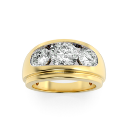 Virexon | 3Ct Lab-Grown Diamond Men's Ring in 14K Gold – Bold Brilliance, Consciously Forged