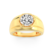 Ardentor | 2Ct Lab-Grown Diamond Men's Ring in 14K Gold – Unyielding Fire, Ethically Forged