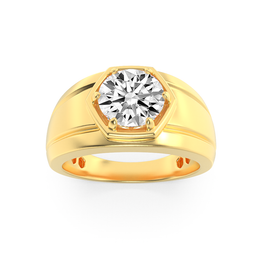 Ardentor | 2Ct Lab-Grown Diamond Men's Ring in 14K Gold – Unyielding Fire, Ethically Forged