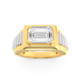 Bravion | 2.5Ct Lab-Grown Diamond Men's Ring in 14K Gold – Noble Power, Consciously Defined