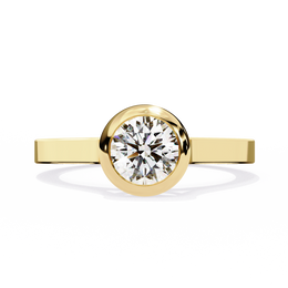 Solenyra | 0.64Ct Lab-Grown Diamond Ring in 14K Gold – Radiant Soul, Consciously Eternal