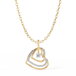 Solavelle | 0.10Ct Lab-Grown Diamond Pendant in 14K Gold – Radiant Flame, Forever Graceful