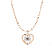 Aurielle | 0.23Ct Lab-Grown Diamond Pendant in 14K Gold – Golden Glow, Timeless Devotion
