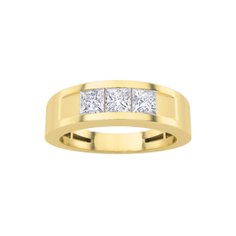 Solvryn | 1Ct Lab-Grown Diamond Men's Ring in 14K Gold – Timeless Valor, Ethically Refined