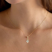 Virelia | 0.27Ct Lab-Grown Diamond Pendant in 14K Gold – Radiant Heart, Everlasting Light