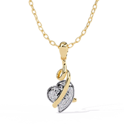 Virelia | 0.27Ct Lab-Grown Diamond Pendant in 14K Gold – Radiant Heart, Everlasting Light