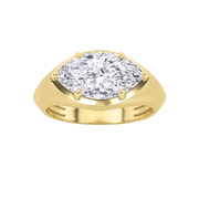 Gravionyx | 2Ct Lab-Grown Diamond Men's Ring in 14K Gold – Grounded Brilliance, Consciously