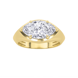 Gravionyx | 2Ct Lab-Grown Diamond Men's Ring in 14K Gold – Grounded Brilliance, Consciously