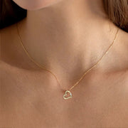 Aurelisse | 0.10Ct Lab-Grown Diamond Pendant in 14K Gold – Golden Flame, Eternal Grace