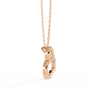 Aurelisse | 0.10Ct Lab-Grown Diamond Pendant in 14K Gold – Golden Flame, Eternal Grace