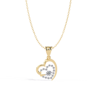 Velurea | 0.58Ct Lab-Grown Diamond Pendant in 14K Gold – Luminous Heart, Timeless Serenity