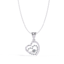 Velurea | 0.58Ct Lab-Grown Diamond Pendant in 14K Gold – Luminous Heart, Timeless Serenity