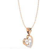 Velurea | 0.58Ct Lab-Grown Diamond Pendant in 14K Gold – Luminous Heart, Timeless Serenity