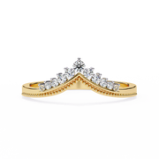 DioraVeil | 0.15Ct Lab-Grown Diamond Band in 14K Gold – Radiant Harmony, Ethically Crafted