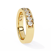 Auravelle | 1.01Ct Lab-Grown Diamond 14K Gold Band – Ethereal Glow, Eternally Yours