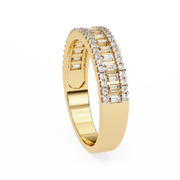 Veloura | 0.60Ct Lab-Grown Diamond Band in 14K Gold – Silken Glow, Consciously Curated