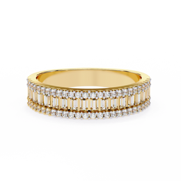 Veloura | 0.60Ct Lab-Grown Diamond Band in 14K Gold – Silken Glow, Consciously Curated