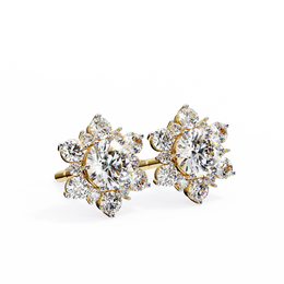 Elorienne | 0.72Ct Lab-Grown Diamond Earrings in 14K Gold – Celestial Charm, Ethically Refined