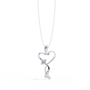 Velunara | 0.28Ct Lab-Grown Diamond Pendant in 14K Gold – Moonlit Spark, Everlasting Devotion