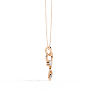 Velunara | 0.28Ct Lab-Grown Diamond Pendant in 14K Gold – Moonlit Spark, Everlasting Devotion