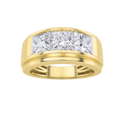 Gravion | 3Ct Lab-Grown Diamond Men's Ring in 14K Gold – Grounded Brilliance, Ethically Forged