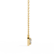 LustraLune | 0.87Ct Lab-Grown Diamond Pendant in 14K Gold – Moonlit Sparkle, Mindfully Made