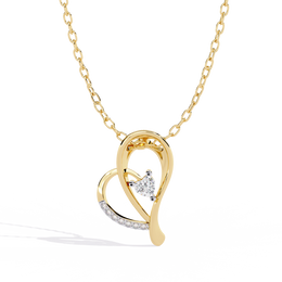 Noctavelle | 0.28Ct Lab-Grown Diamond Pendant in 14K Gold – Starry Grace, Eternal Devotion