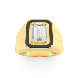 Onyxis | 2Ct Lab-Grown Diamond Men's Ring in 14K Gold – Strength Refined, Ethically Forged