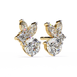 Lunavera | 1.43Ct Lab-Grown Diamond Earrings in 14K Gold – Luminous Charm, Ethically Refined