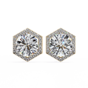 Elarienne | 2.10Ct Lab-Grown Diamond Earrings in 14K Gold – Ethereal Flame, Consciously Brilliant