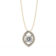 Elarisse | 0.56Ct Lab-Grown Diamond Pendant in 14K Gold – Ethereal Glow, Consciously Created