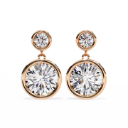 Aurielle | 1.83Ct Lab-Grown Diamond Earrings in 14K Gold – Radiant Harmony, Responsibly Adorned