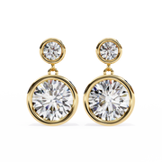 Aurielle | 1.83Ct Lab-Grown Diamond Earrings in 14K Gold – Radiant Harmony, Responsibly Adorned