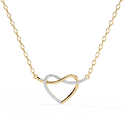 Solenyra | 0.09Ct Lab-Grown Diamond Pendant in 14K Gold – Radiant Heart, Infinite Grace