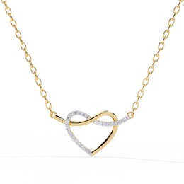 Solenyra | 0.09Ct Lab-Grown Diamond Pendant in 14K Gold – Radiant Heart, Infinite Grace