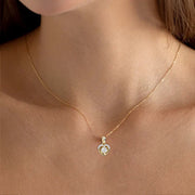Aurivelle | 0.27Ct Lab-Grown Diamond Pendant in 14K Gold – Golden Light, Endless Grace