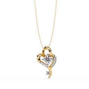 Solavie | 0.54Ct Lab-Grown Diamond Pendant in 14K Gold – Eternal Radiance, Gracefully Yours