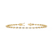 Solavie | 0.95Ct Lab-Grown Diamond Bracelet in 14K Gold – Radiant Soul, Eternally Refined