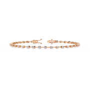 Solavie | 0.95Ct Lab-Grown Diamond Bracelet in 14K Gold – Radiant Soul, Eternally Refined