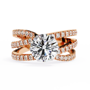 Aurielis | 1.63Ct Lab-Grown Diamond 14K Gold Ring – Radiant Harmony, Ethically Refined