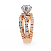 Aurielis | 1.63Ct Lab-Grown Diamond 14K Gold Ring – Radiant Harmony, Ethically Refined