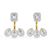 Veloura | 3.60Ct Lab-Grown Diamond Earrings in 14K Gold – Radiant Bloom, Refined Forever