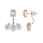 Veloura | 3.60Ct Lab-Grown Diamond Earrings in 14K Gold – Radiant Bloom, Refined Forever