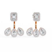 Veloura | 3.60Ct Lab-Grown Diamond Earrings in 14K Gold – Radiant Bloom, Refined Forever