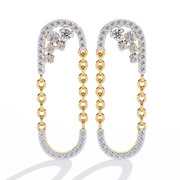 Elarivine | 0.48Ct Lab-Grown Diamond Earrings in 14K Gold – Infinite Glow, Gracefully Yours