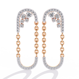 Elarivine | 0.48Ct Lab-Grown Diamond Earrings in 14K Gold – Infinite Glow, Gracefully Yours