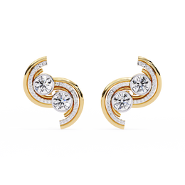 Elarisse | 2.05Ct Lab-Grown Diamond Earrings in 14K Gold – Glimmering Soul, Grace Eternal