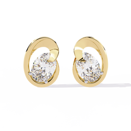 Veloura | 1.32Ct Lab-Grown Diamond Earrings in 14K Gold – Soft Sparkle, Bold Spirit