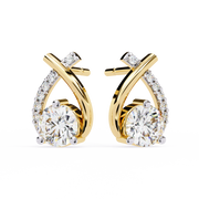 Oravelle | 1.27Ct Lab-Grown Diamond Earrings in 14K Gold – Ethereal Sparkle, Endlessly Yours