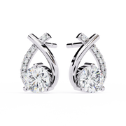 Oravelle | 1.27Ct Lab-Grown Diamond Earrings in 14K Gold – Ethereal Sparkle, Endlessly Yours